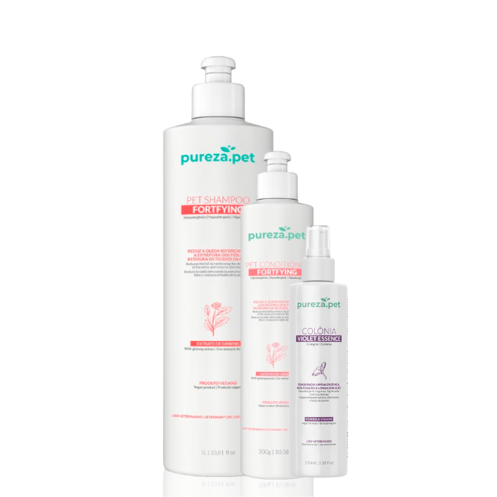 Kit shampoo 1 liter and conditioner 300ml Fortlying line with cologne